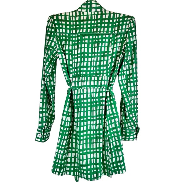 Cabi Circuit Jacket Green White Trench Coat Jacket Linen Blend Sz XS - Picture 4 of 16